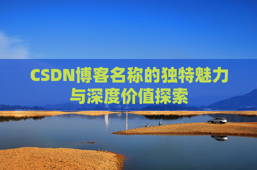 CSDN博客名称的独特魅力与深度价值探索